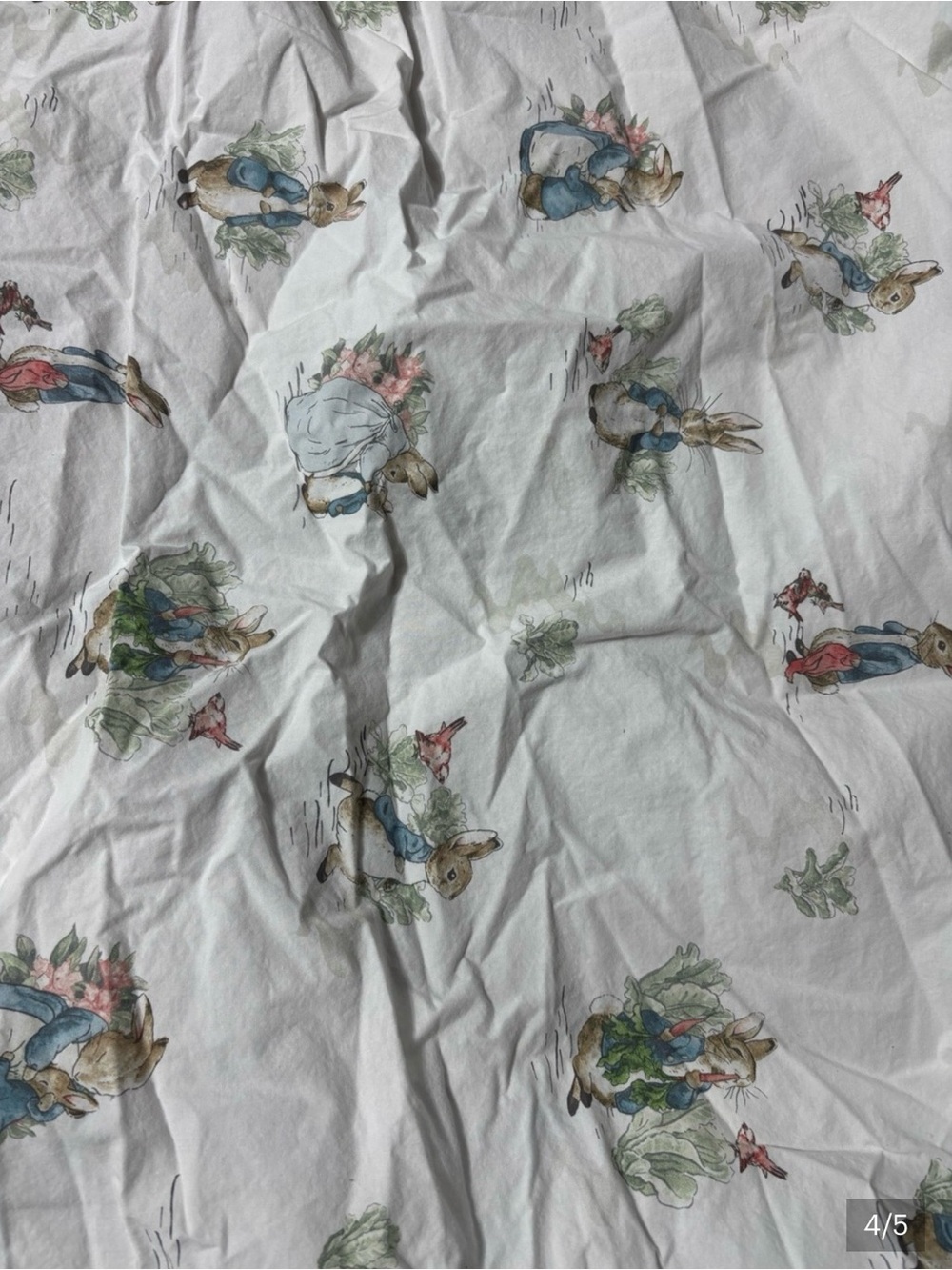 Pottery Barn Peter Rabbit Crib Bedsheet - Picture 4 of 6